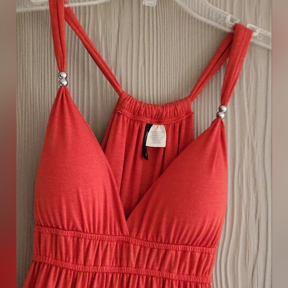 New Directions Orange Maxi Dress - Picture 8 of 15
